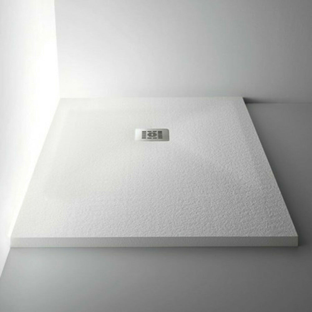 Arblu Trendy receveur de douche 800 x 1200 x 30 mm - avec bonde de vidage BLU PLUS et couvre-bonde en chromé
