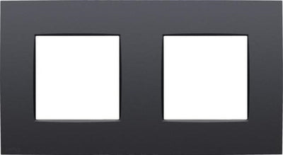 Double cover plate with a center distance of 71mm, Niko intense Anthracite coated color