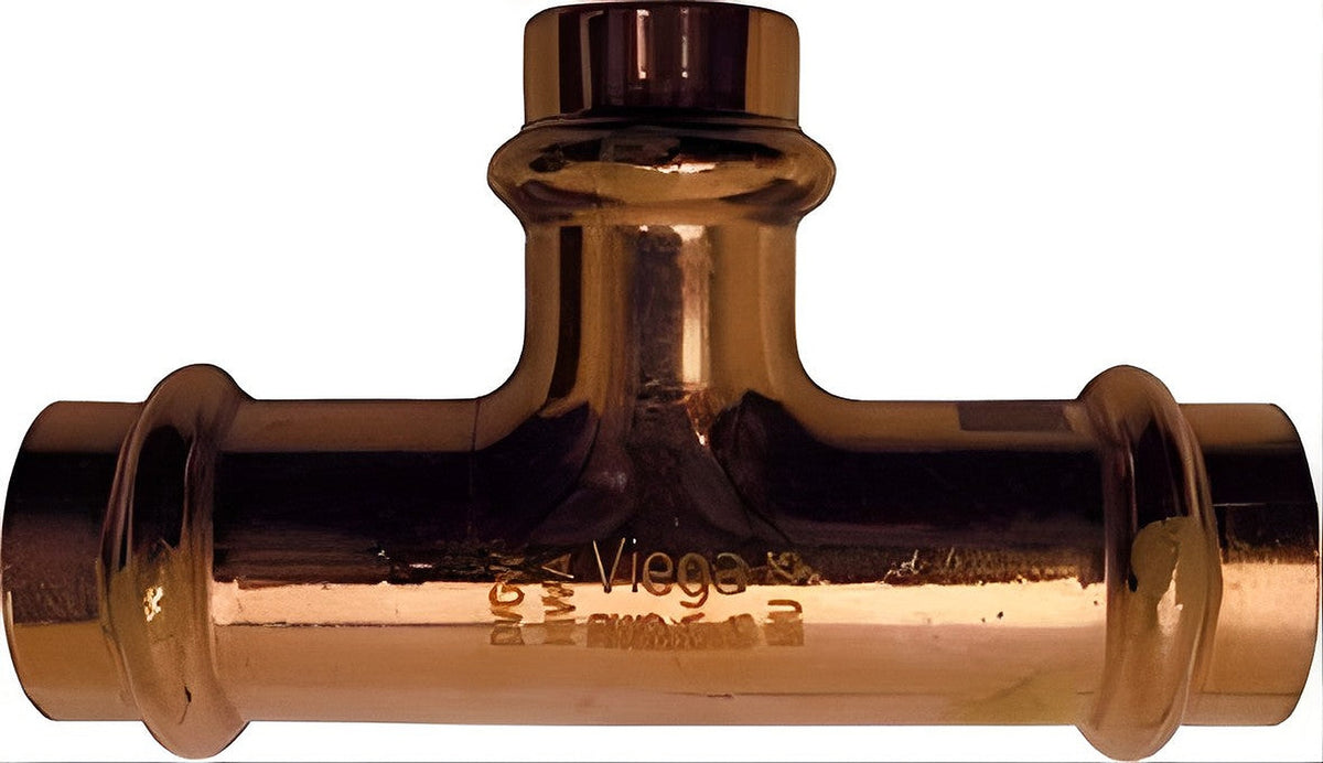 T-stuk reduceer 28-22-28mm Profipress gas Viega