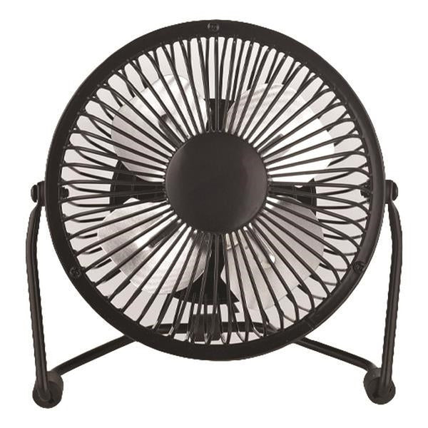 Mini ventilateur de table en métal avec Usb Noir diamètre 10 2,5W 5V