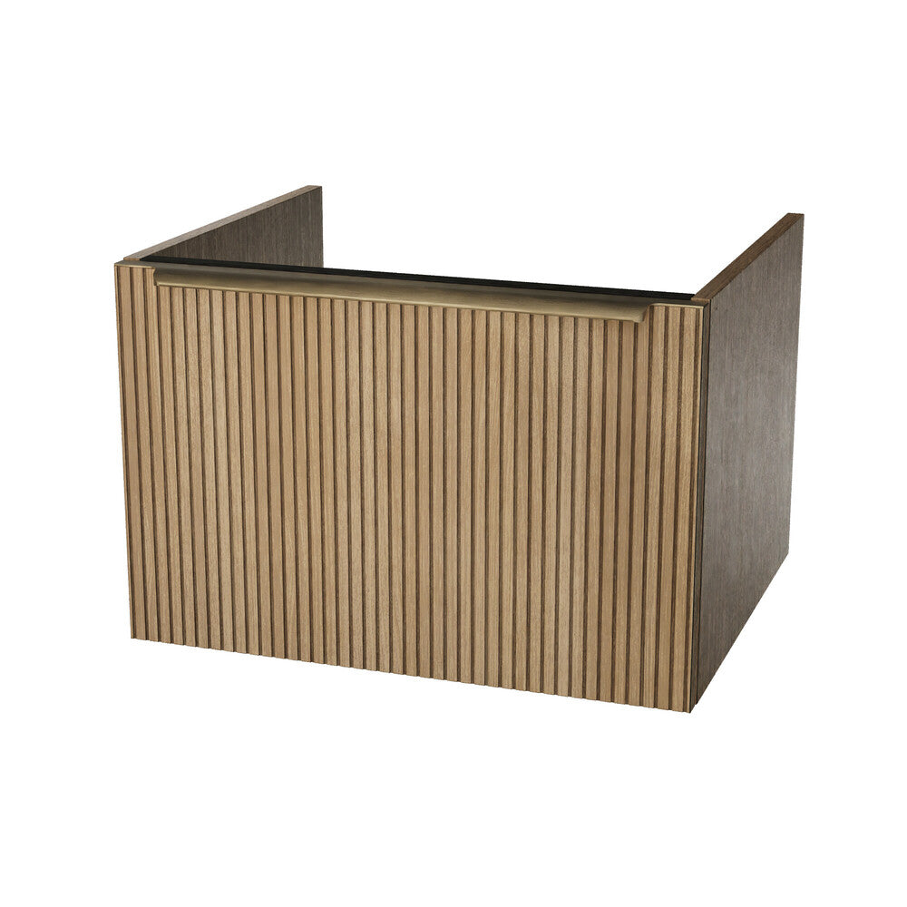 Van Marcke Lanza 45 sous-meuble 60 cm 1 tiroir Oak Nature poignée alu métal brun