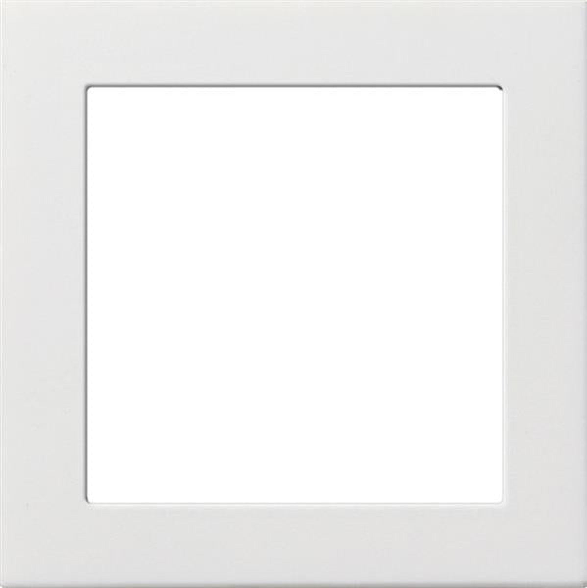Adapterframe met vierkante uitsparing voor apparaten met een hoes (50 x 50 mm) Glanzend wit - Dit