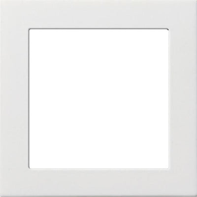 Adapterframe met vierkante uitsparing voor apparaten met een hoes (50 x 50 mm) Glanzend wit - Dit
