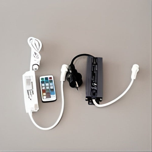 Adapter, 24V, met synchrone RGBW LED-controller en afstandsbediening, 3m netsnoer, IP65