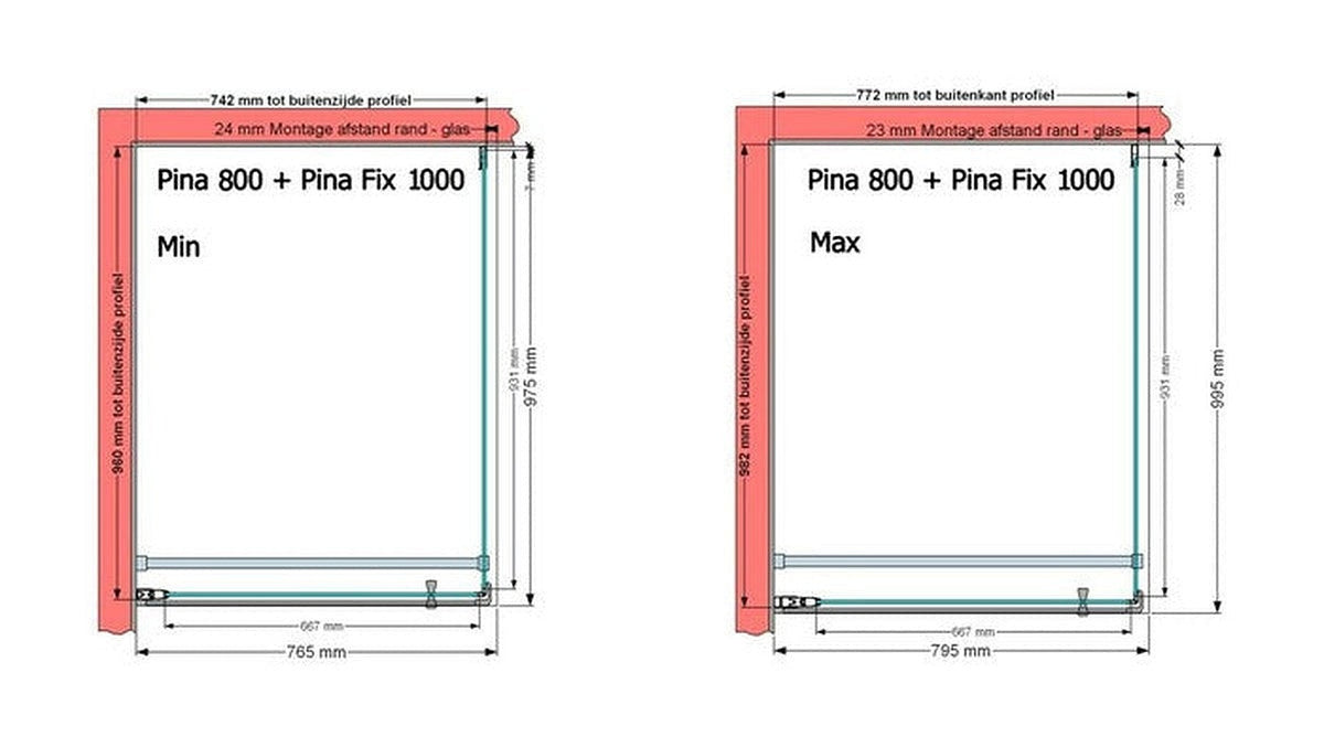 Van Marcke Pina porte pivotante 900x2000mm blanc mat