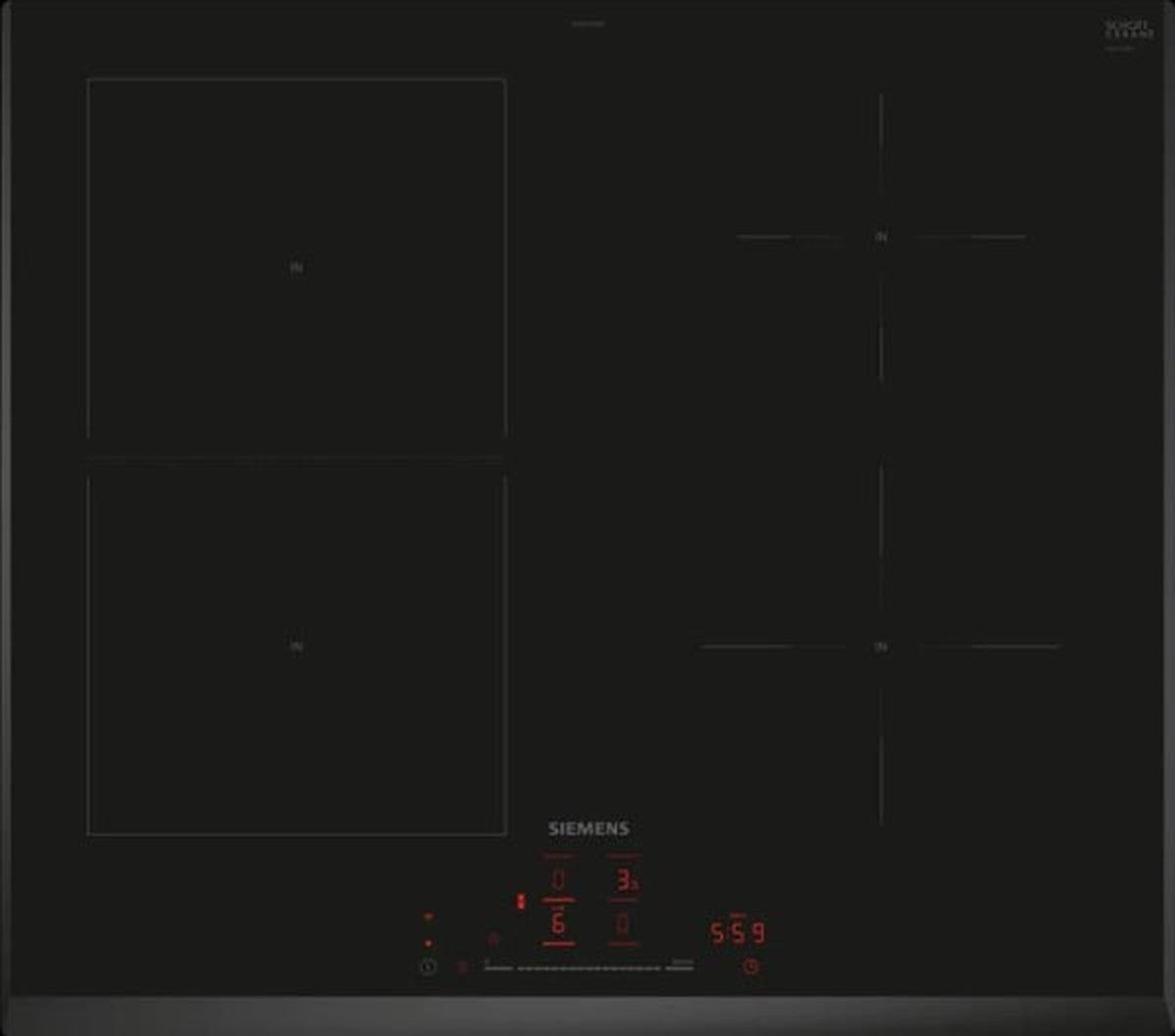 Table de cuisson IQ500 induction 60cm, combiInduction, 4 zones, 1 combiZone, touchSlider avec 17 pos