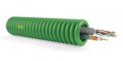 Tube précâblé avec UTP et Coax Pvc6 Telenet, Wvem, ... full Lsoh en rouleau de 100m classe CPR: CCA