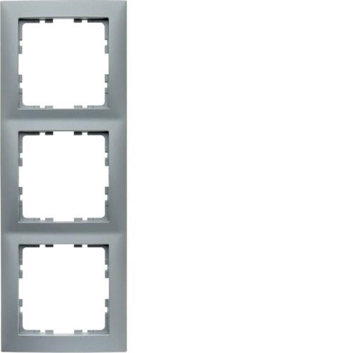 Berker S.1 3-voudig afdekplaatje, aluminium, mat