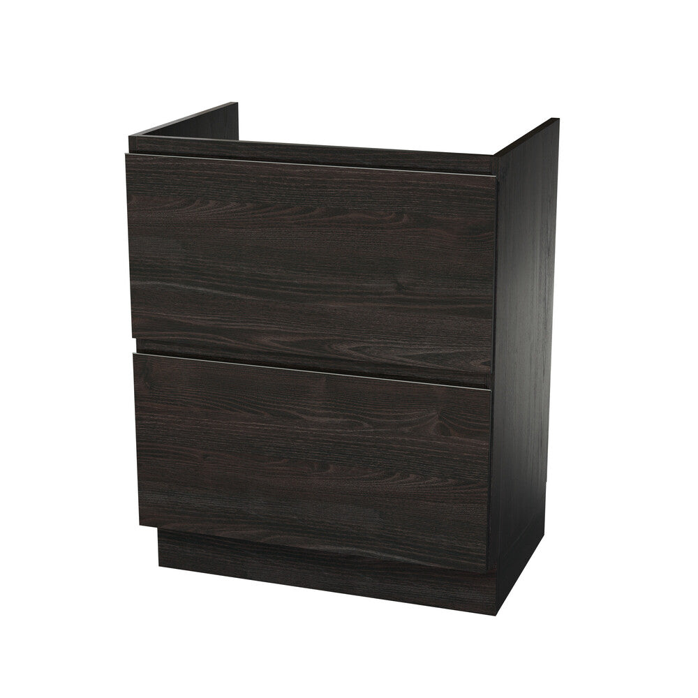 Van Marcke Fortitudo Tre sous-meuble B700xH880xD495mm 2tiroirs Thermo Oak Black