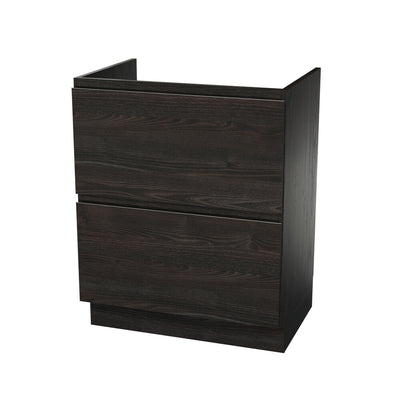 Van Marcke Fortitudo Tre sous-meuble B700xH880xD495mm 2tiroirs Thermo Oak Black