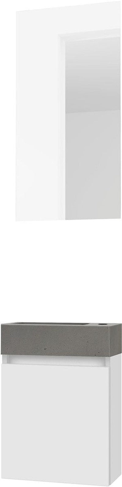 WASBAK MINI BETON/1DEUR/SPIEG.RD.ZW.