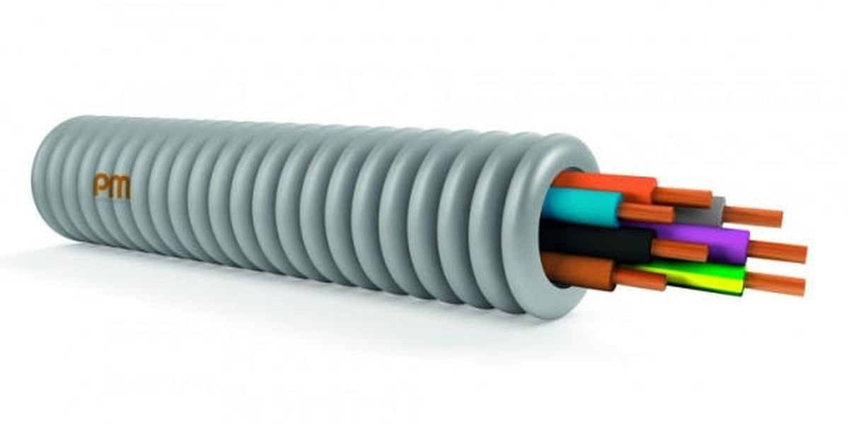 Voorgemonteerde Vob 7G1.5 buis, 20 mm diameter, rol van 100 m, CPR-klasse: ECA