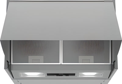 Inbouwafzuigkap serie 2, 60 cm, zilver, 3 standen, 625 m³/u, 70 dB, drukknopbediening, 2 stuks, 3W LED