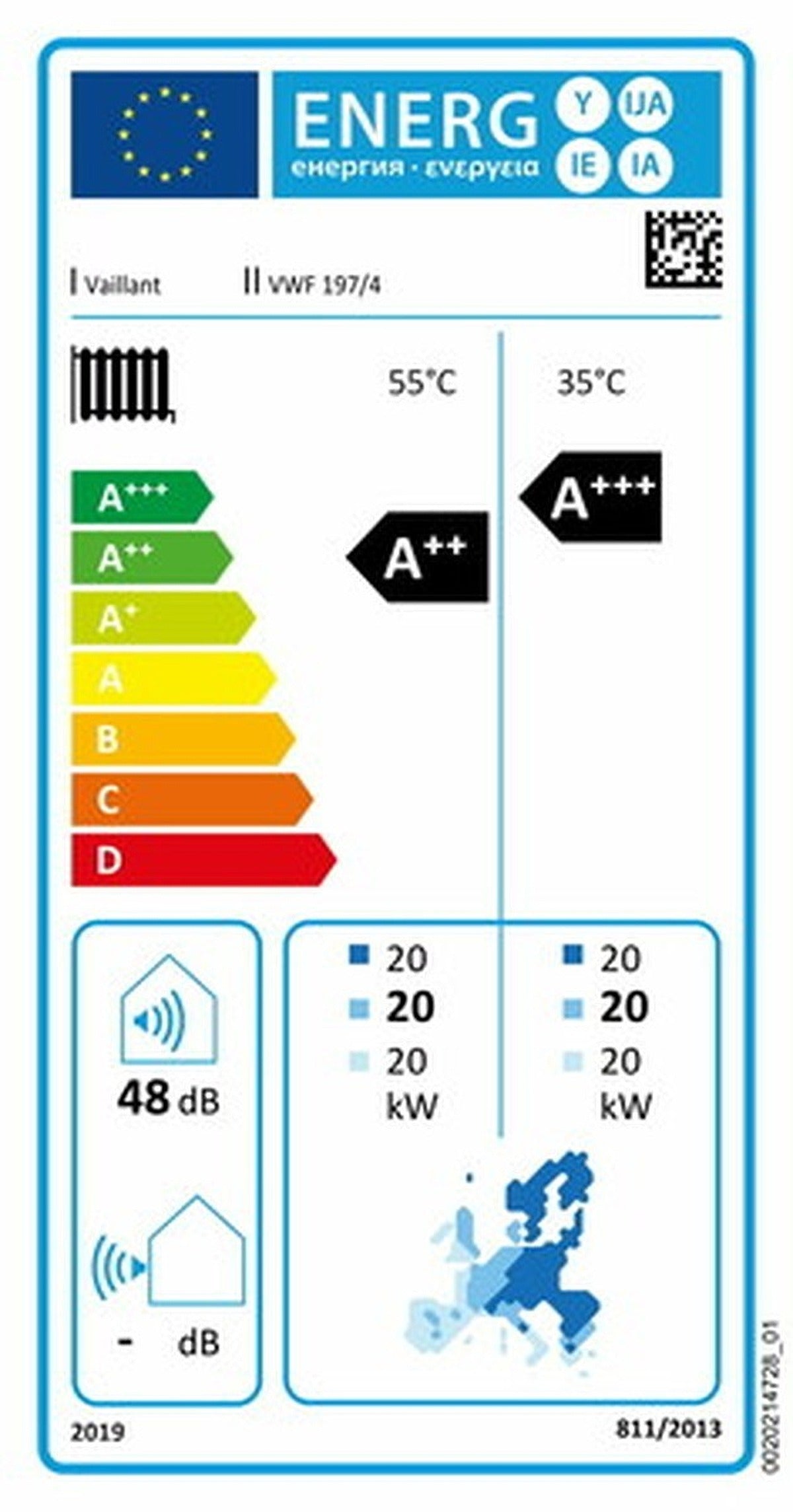 Vaillant flexoTHERM exclusive VWF 197/4 400 V air-to-water heat pump 19.7 kW