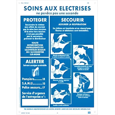 First Aid for Electric Shock Sign 270 x 300mm