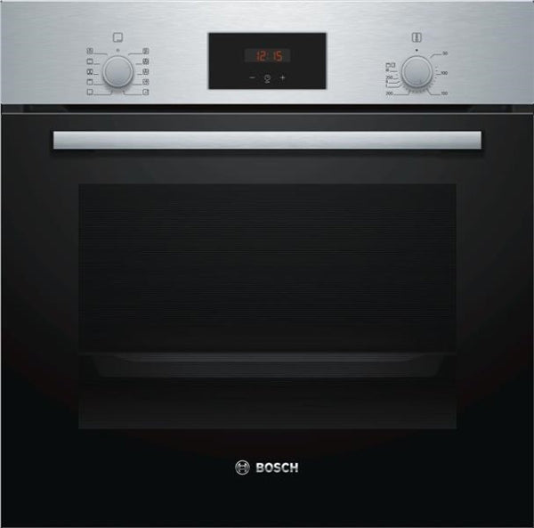 Serie 2 multifunctionele oven van 60 cm, energieklasse A, 7 kookstanden, EcoClean Direct, rood display, roestvrij staal