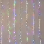 Curtain, 480 synchronous Led 5mm, connector until 6, White rubber wire, smart RGBW Led (h300 x w300c