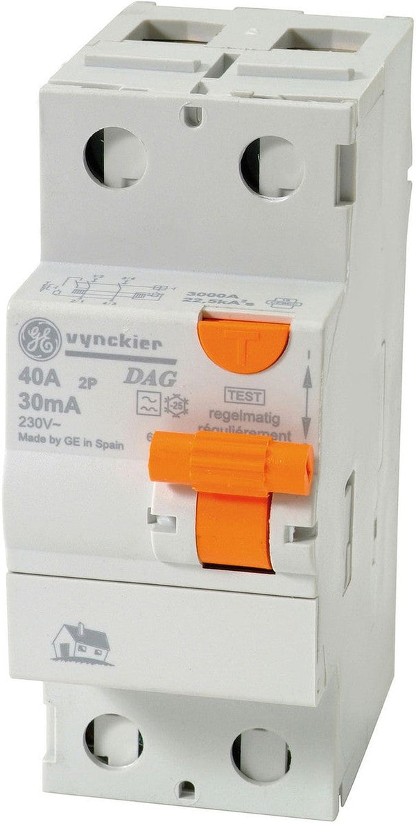 Aardlekschakelaar 2P 40A 30mA