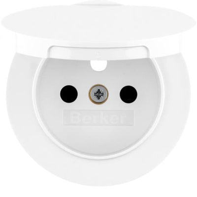 Berker R.1 / R.3 Polar White, glanzende afwerkingssets voor klepdoppen