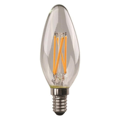 LED lamp C37 kruis gloeidraad 6,5W E14 4000K
