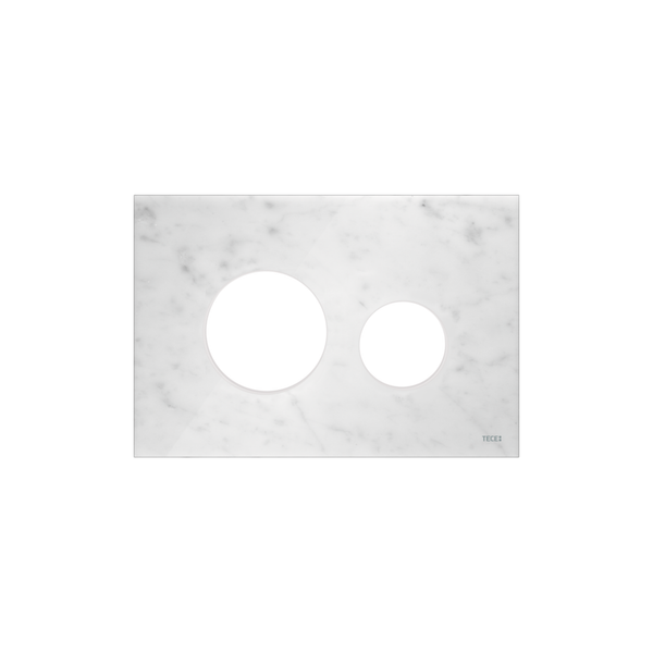 FAÇADE TECELOOP POUR PLAQUE DE DÉCLENCHEMENT WC, MARBRE BLANC