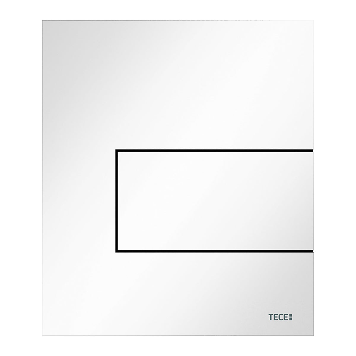 TECESQUARE METAL - PLAQUE DE DÉCLENCHEMENT URINOIR - CARTOUCHE INCLUSE - INOX - BLANC BRILLANT