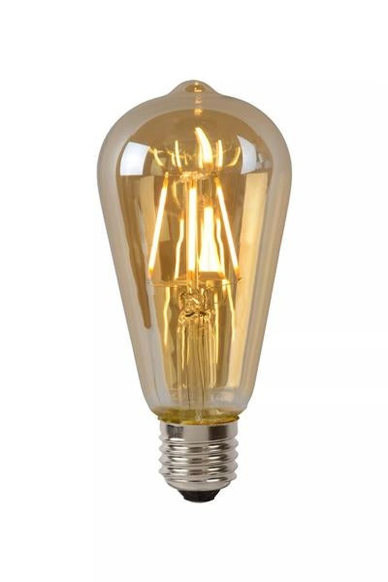 Lampe Lucide St64 - filament - Ø 6,4cm - Led dimmable - E27 - 1 x 5W 2700K - Ambre