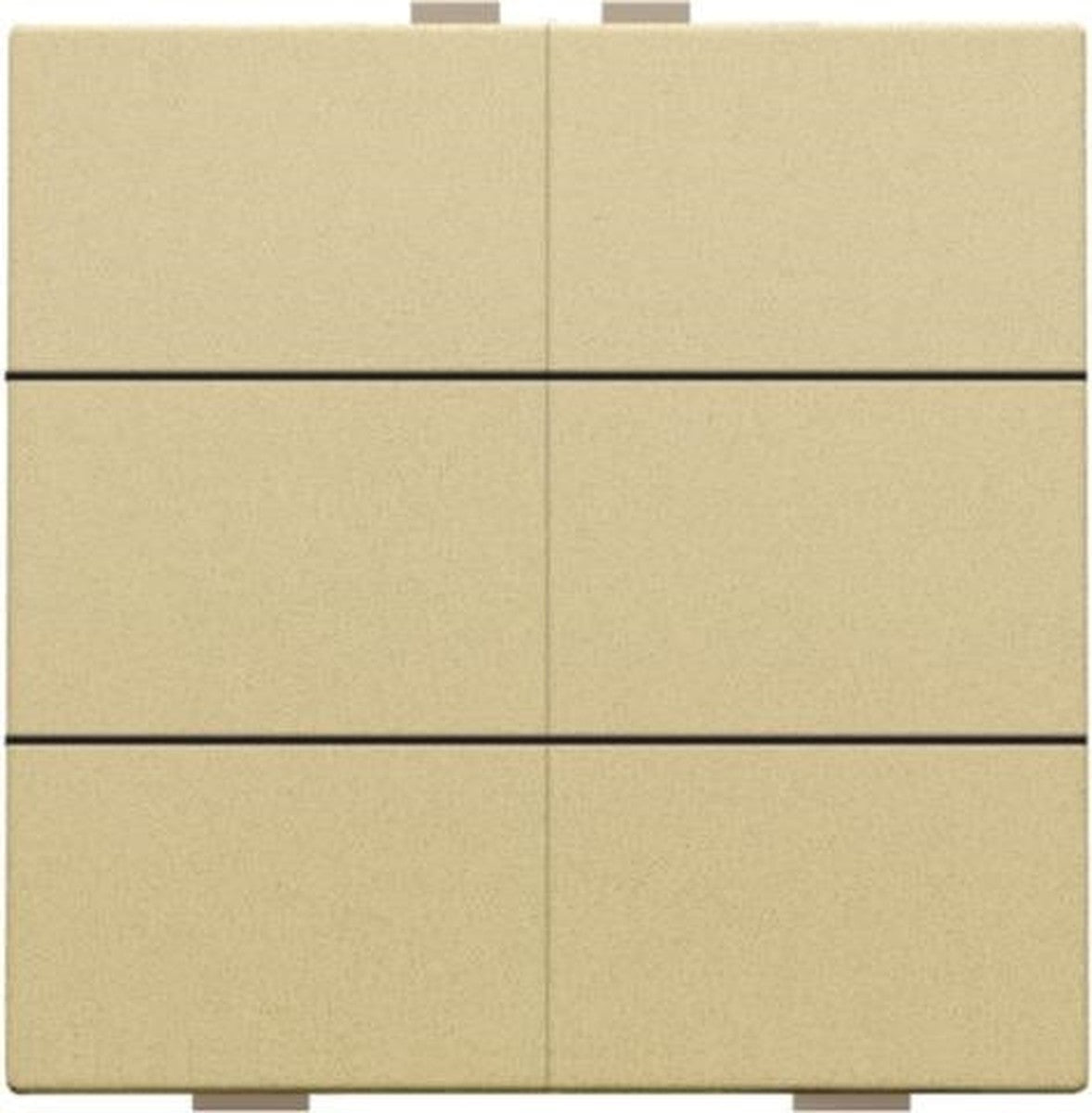 Niko Home Control six-fold push button – Gold aluminum