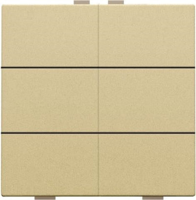 Niko Home Control six-fold push button – Gold aluminum