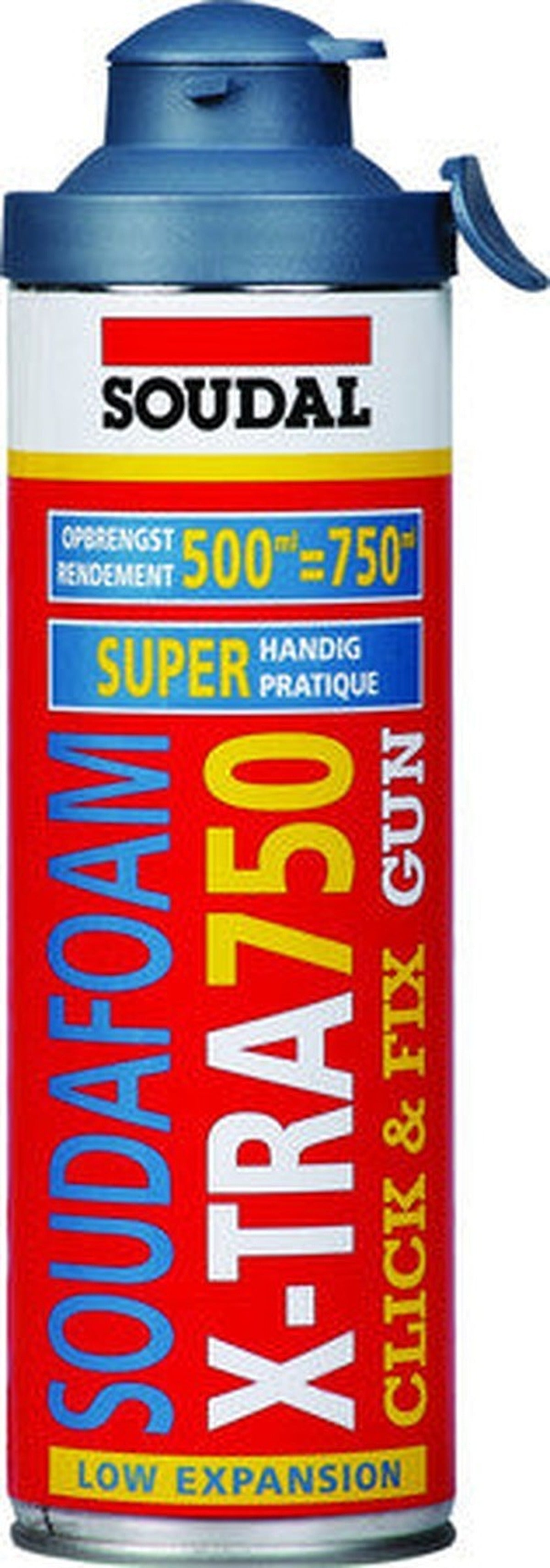 Soudal Soudafoam X-tra 750 C&F PU Applicateur à mousse monocomposant aérosol 750 ml