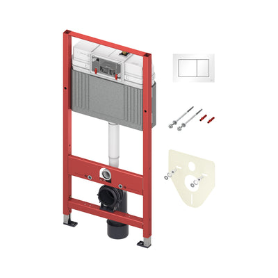 TECEBASE MODULE ECO/CHANTIER WC AVEC RÉSERVOIR BASE - HAUTEUR 1120MM - AVEC PLAQUE DE DÉCLENCHEMENT TECENOW BLANCHE