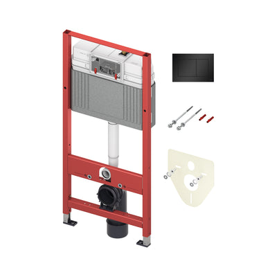 TECEBASE MODULE ECO/CHANTIER WC AVEC RÉSERVOIR BASE - HAUTEUR 1120MM - AVEC PLAQUE DE DÉCLENCHEMENT TECENOW NOIR MAT