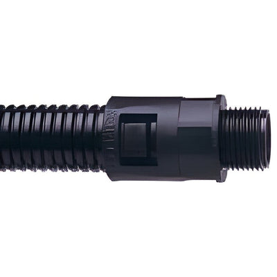 M20 cable gland for corrugated tubing - 16mm Grey delivered with locknut