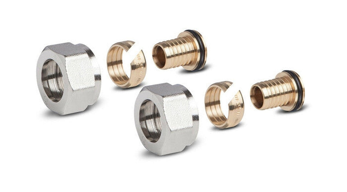 SYSTEMPEX crimp fittings for PEX pipe M22 16 x 2.2 2 pieces