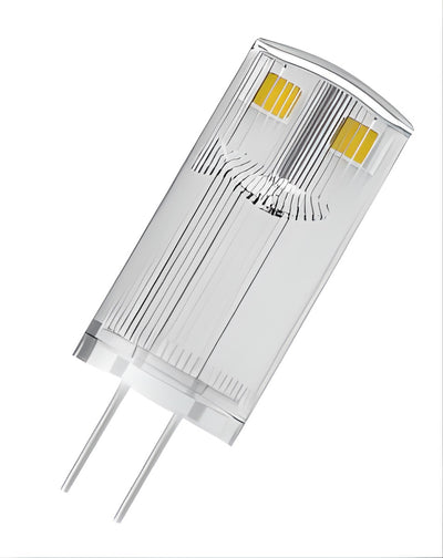 LED-pinlamp 12V dimbaar 10 0,9W 827 transparant G4
