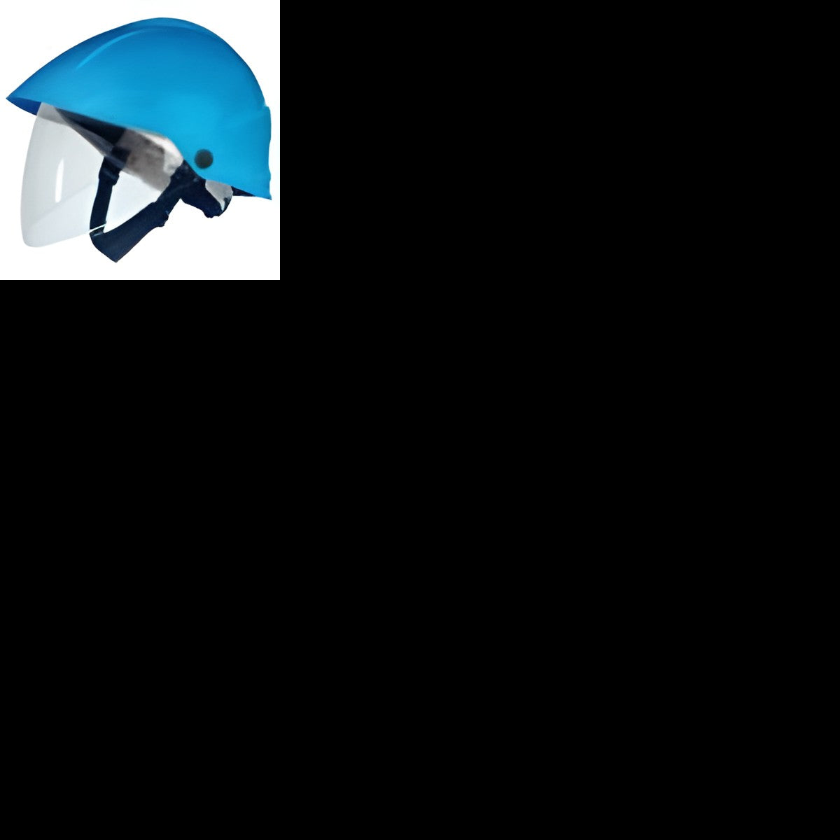 Casque électricien avec écran facial intégré bleu 52 x 64cm