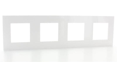 Valena plaque 4 postes horizontal - vertical entraxe 71mm Blanc