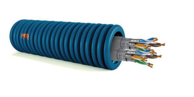 Tube précâblé avec 2 x SFTP cat7 diamètre 25mm full Lsoh en rouleau de 100m classe CPR: CCA s1d2a1