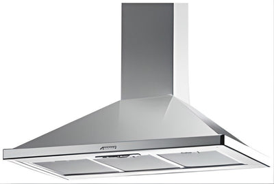 Decoratieve afzuigkap inox 90 cm - 3 snelheden