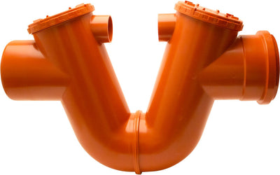 SIPHON PVC EGOUT 160MM ROUGE/BRUN