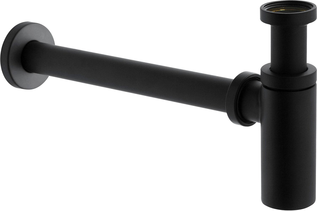 DESIGN SIPHON NOBILI 5/4" ROND MATZWART