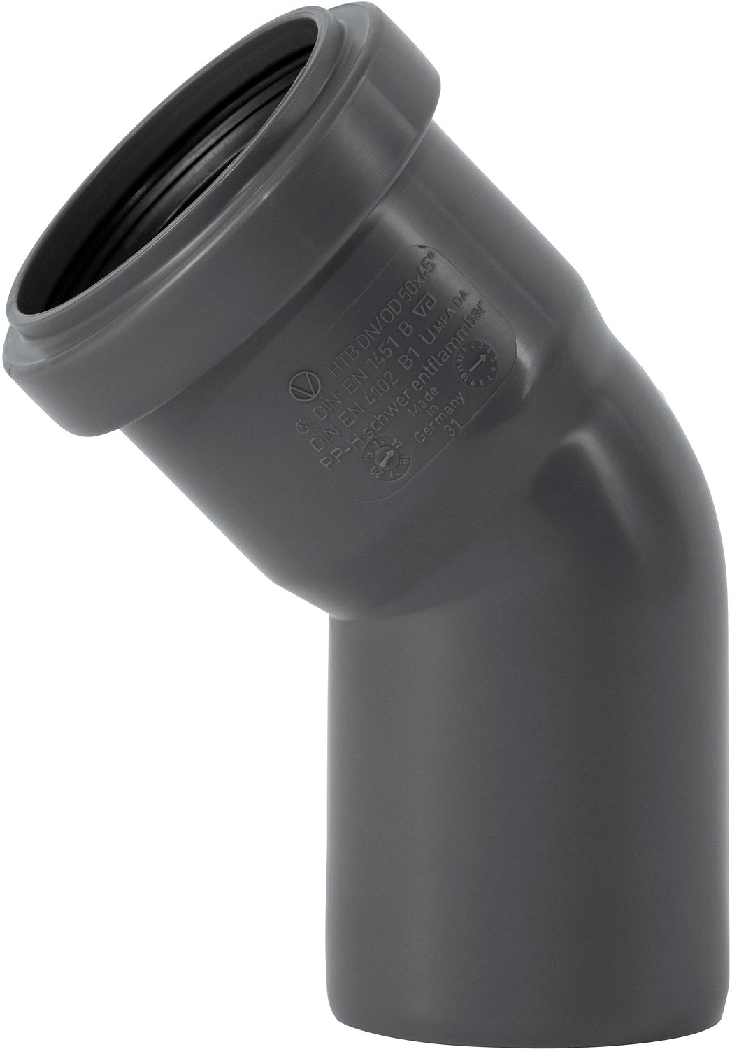 COUDE 45° MF 50MM PP HT-SAFE OSTENDORF