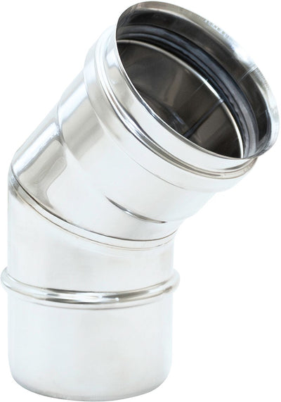 UNIFLOW COUDE 80MM 45° INOX