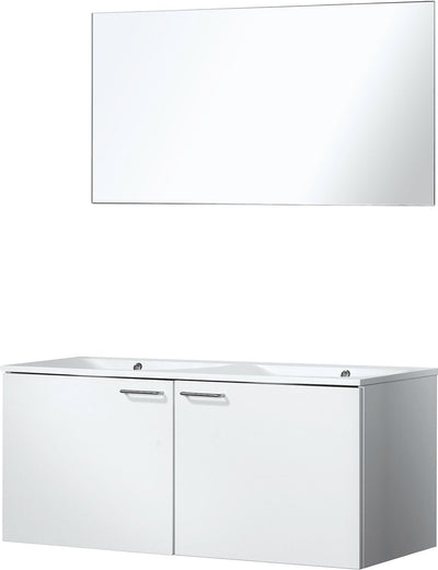 MEUBLE BIZZY 120/120 AV.MIROIR 120 BLANC