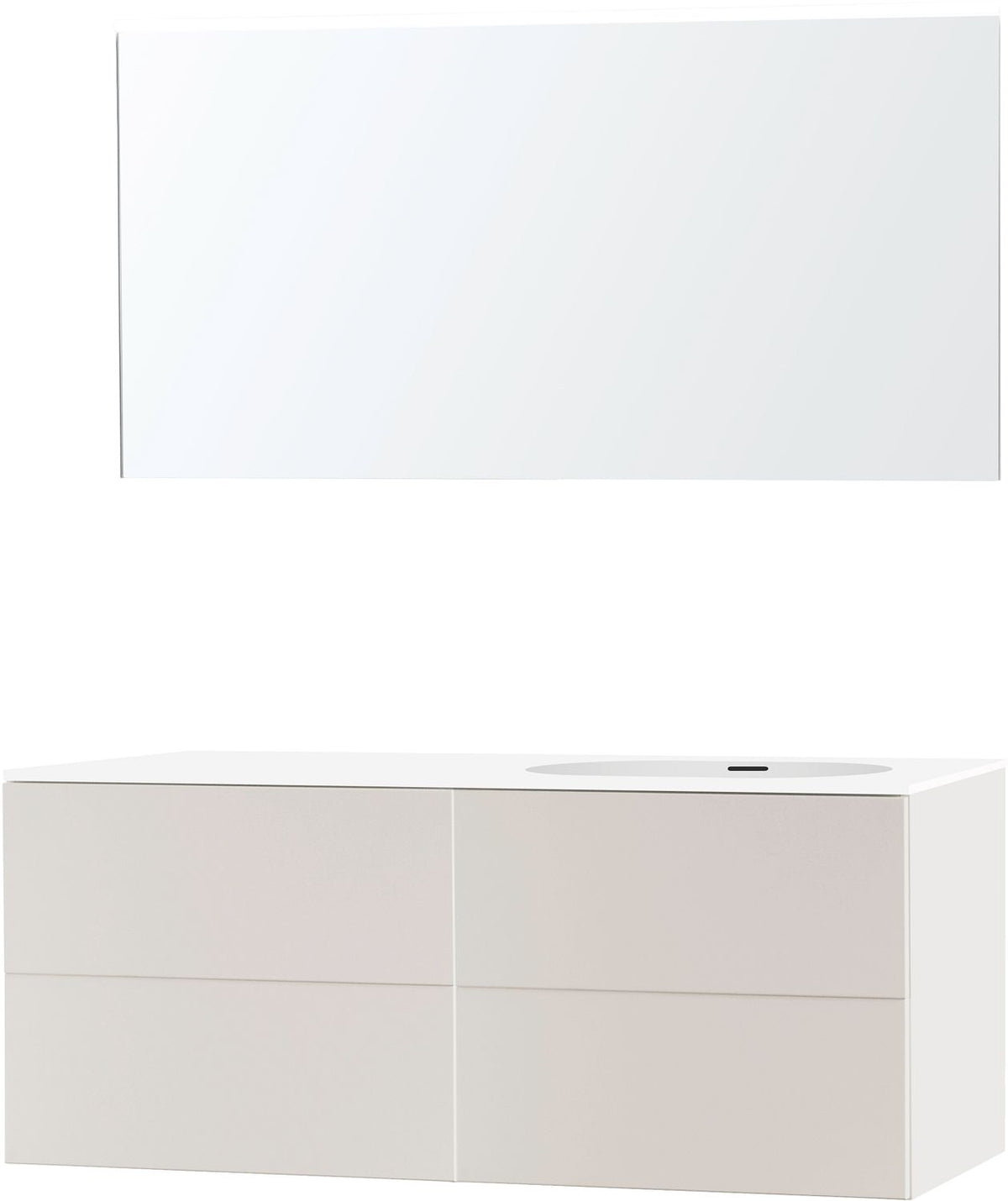 MBL.PURO SOLO BEIGE ASY.140D XON.MIROIR