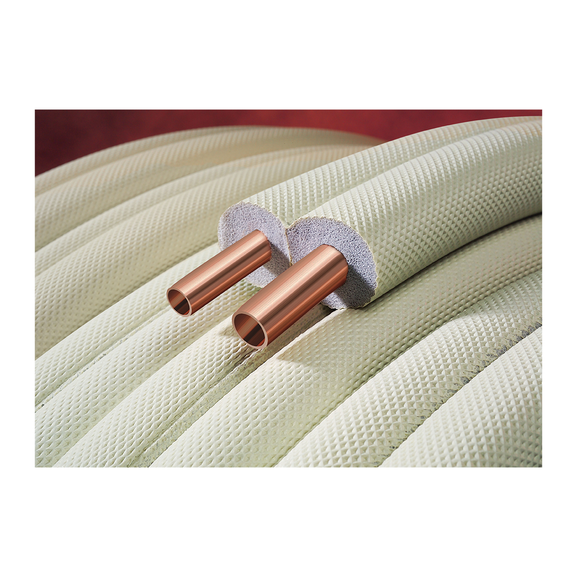 TUBE CUIVRE CLIMATISATION DOUBLE AVEC ISOLATION-SANS RACCORDS 1/4 - 1/2 20M