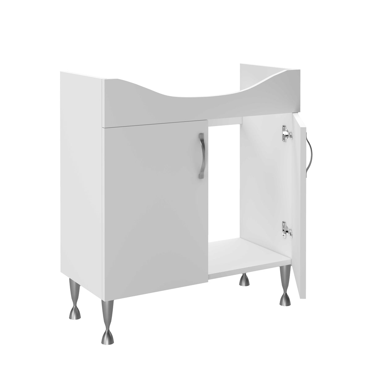 ALONI ALECO WAMBADAMONTAGE – VRIJSTAAND – 2 DEUREN – 76X84X45,5 CM – WIT