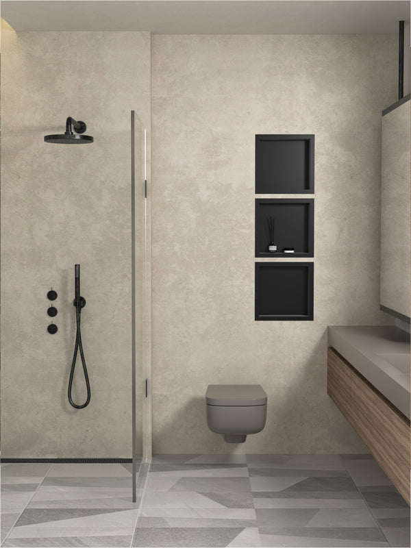 ALONI NICHE ENCASTRÉE (300X300X70MM) - NOIR MAT