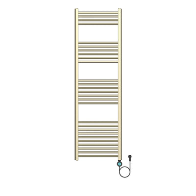 BELRAD SÈCHE-SERVIETTES ÉLECTRIQUE – AVEC THERMOSTAT NUMÉRIQUE PROGRAMMABLE – SMART WIFI - RACCORD À DROITE – 700W – 1600X500 MM – OR BROSSÉ