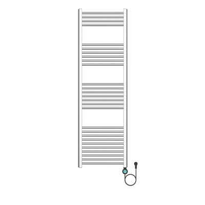 BELRAD SÈCHE-SERVIETTES ÉLECTRIQUE – AVEC THERMOSTAT NUMÉRIQUE PROGRAMMABLE – SMART WIFI - RACCORD À DROITE – 700W – 1600X500 MM – ACIER INOX BROSSÉ